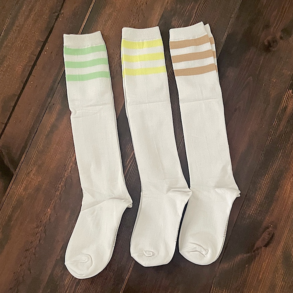 3-pair knee high socks